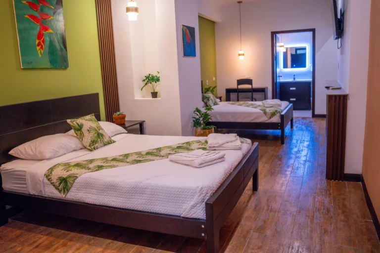 Apartment room with two beds and private bathroom at Candó Living, San José